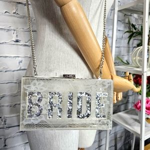 Aldo Lillooet Bride Acrylic Transparent Clutch Bag - NWT
